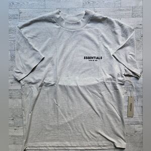 Fear Of God Essentials Light Oatmeal Short Sleeve T-Shirt Unisex Large